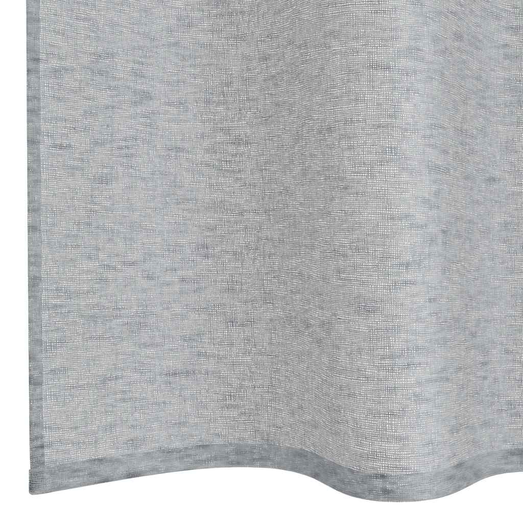 Voile Függöny 2 db Sötétszürke 140 x 140 cm Poliészter