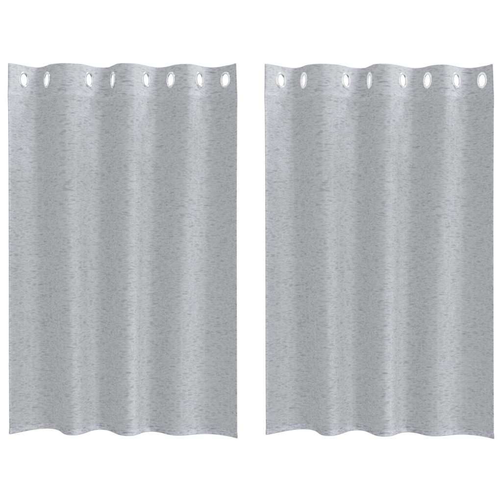 Voile Függöny 2 db Sötétszürke 140 x 140 cm Poliészter