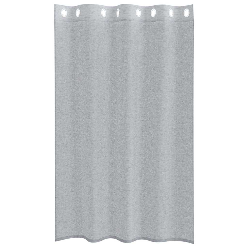 Voile Függöny 2 db Sötétszürke 175 x 140 cm Poliészter