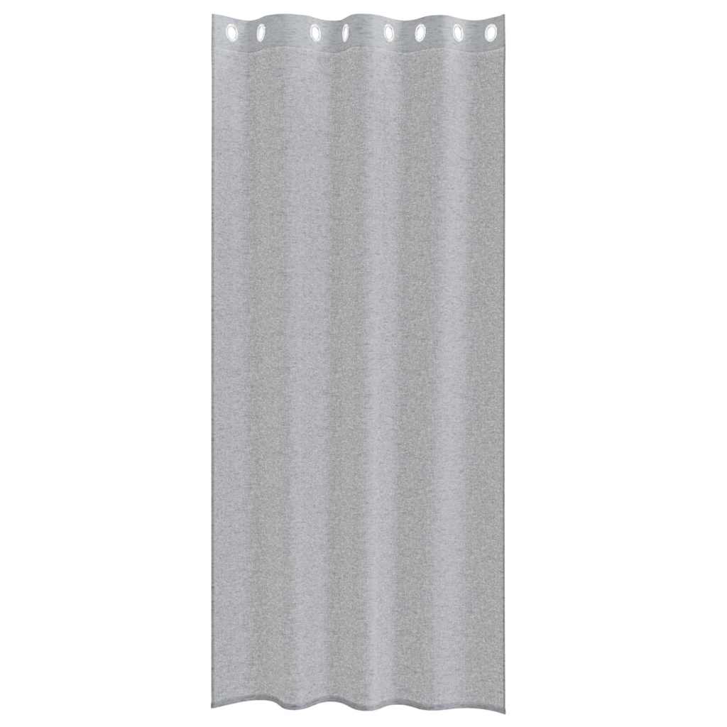 Voile Függöny 2 db Sötétszürke 245 x 140 cm Poliészter