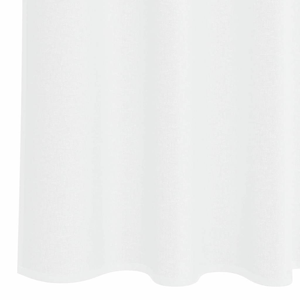 Voile Függöny függönyökkel 2 pcs Fehér 260 x 140 cm Poliészter