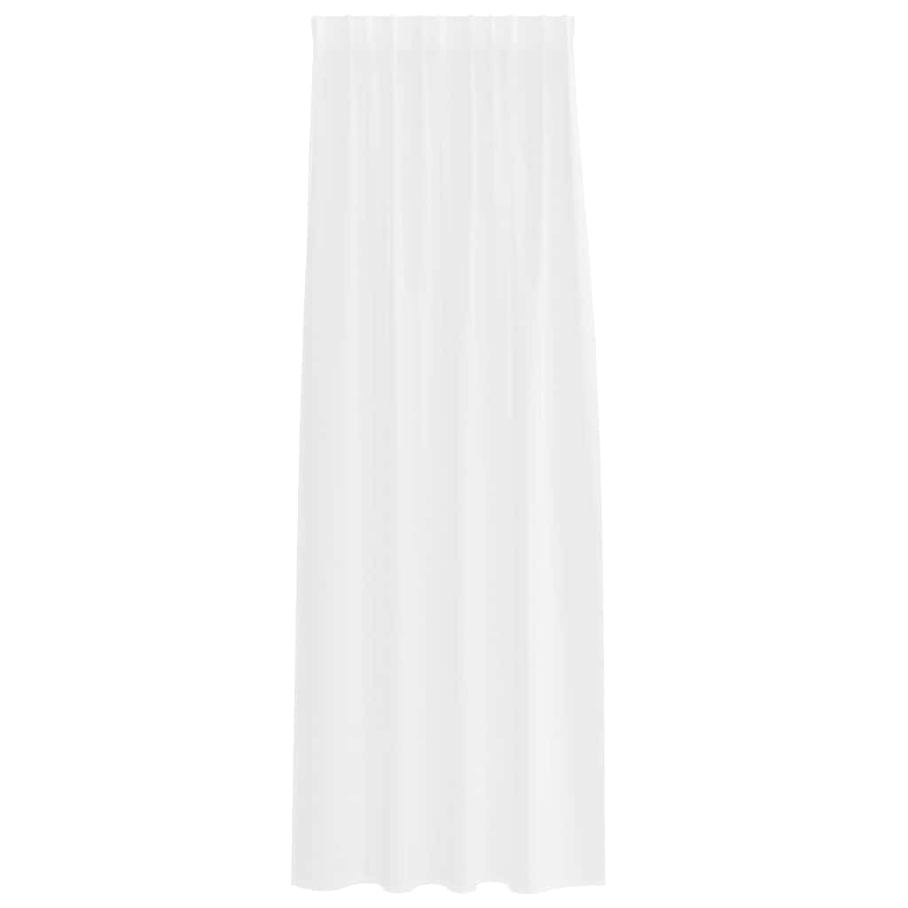 Voile Függöny függönyökkel 2 pcs Fehér 260 x 140 cm Poliészter
