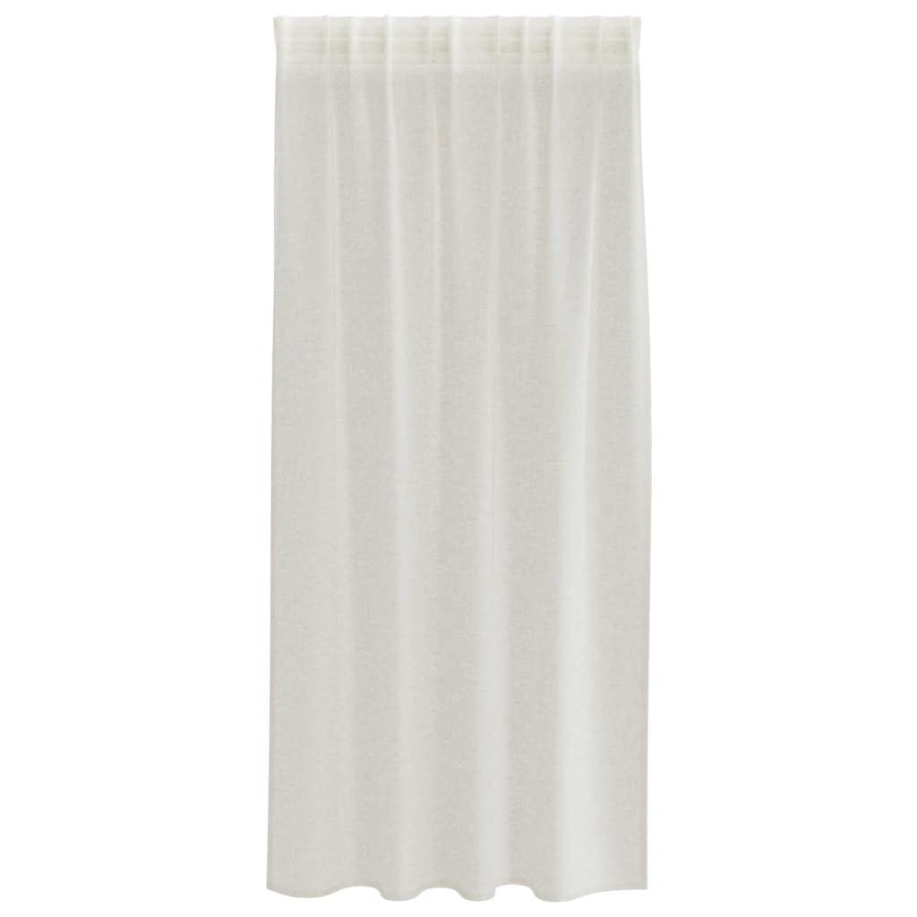Voile Függöny függönyökkel 2 pcs Krém 175 x 140 cm Poliészter