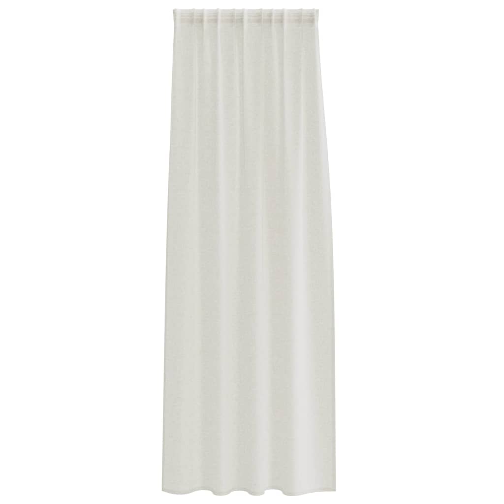 Voile Függöny függönyökkel 2 pcs Krém 245 x 140 cm Poliészter
