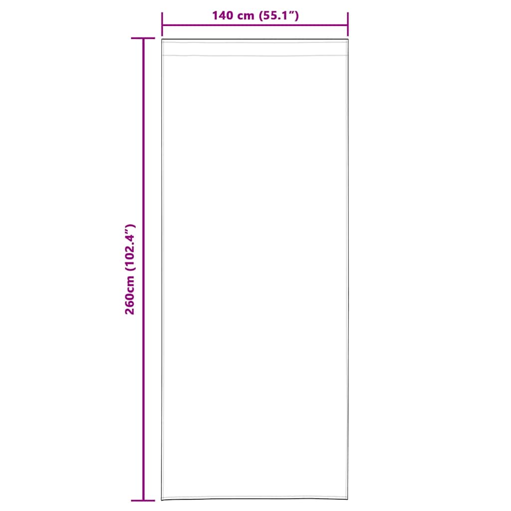 Voile Függöny függönyökkel 2 pcs Krém 260 x 140 cm Poliészter
