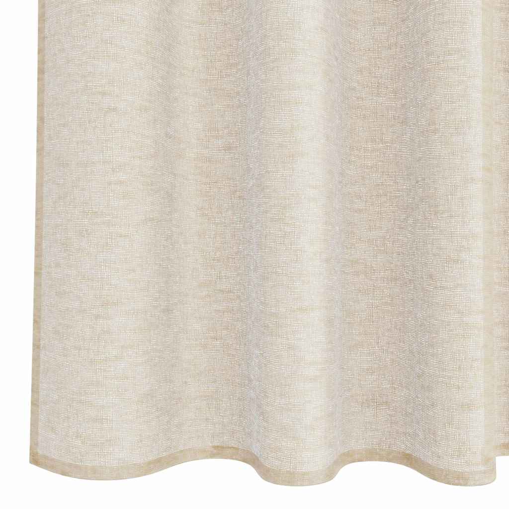 Voile Függöny 2 pcs Homokszín 175 x 140 cm Poliészter