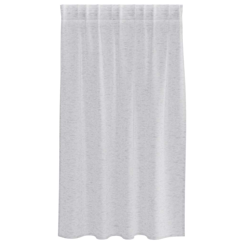 Voile Függöny 2 pcs Világosszürke 140 x 140 cm Poliészter