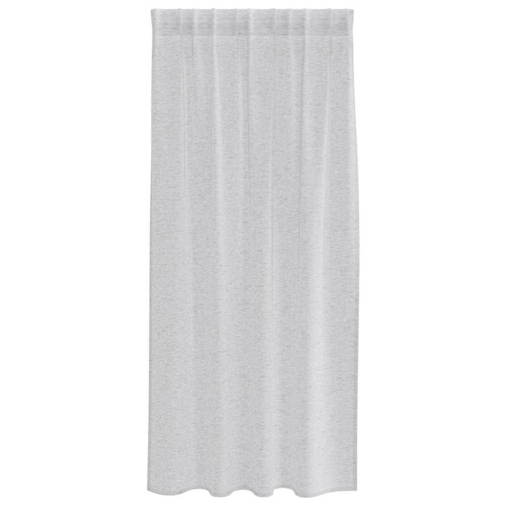 Voile Függöny 2 pcs Világosszürke 175 x 140 cm Poliészter