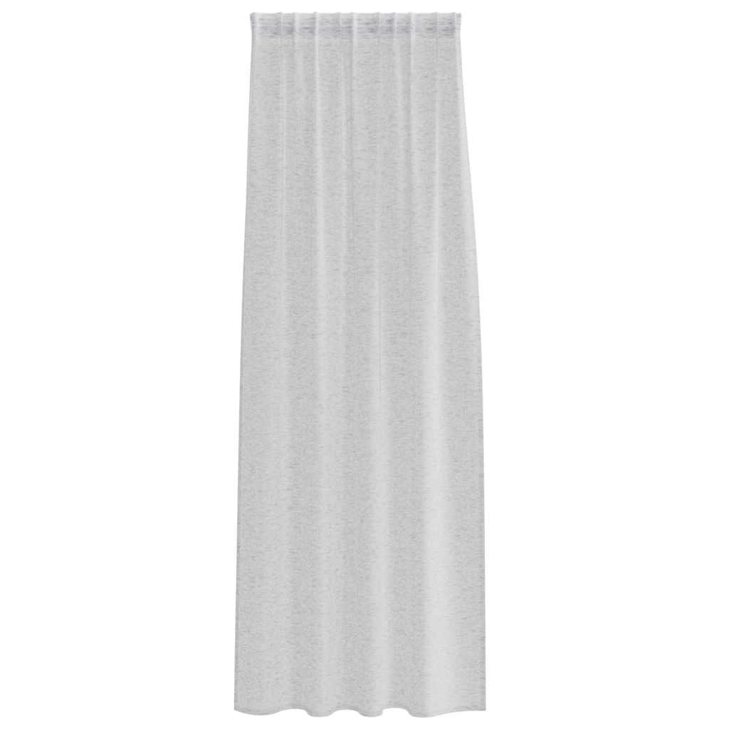Voile Függöny 2 pcs Világosszürke 245 x 140 cm Poliészter
