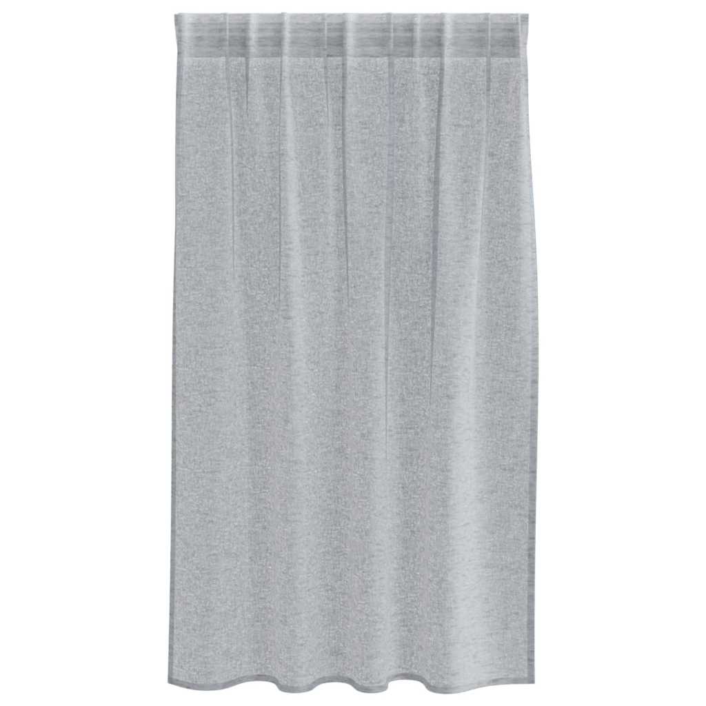 Voile Függöny 2 pcs Sötétszürke 140 x 140 cm Poliészter
