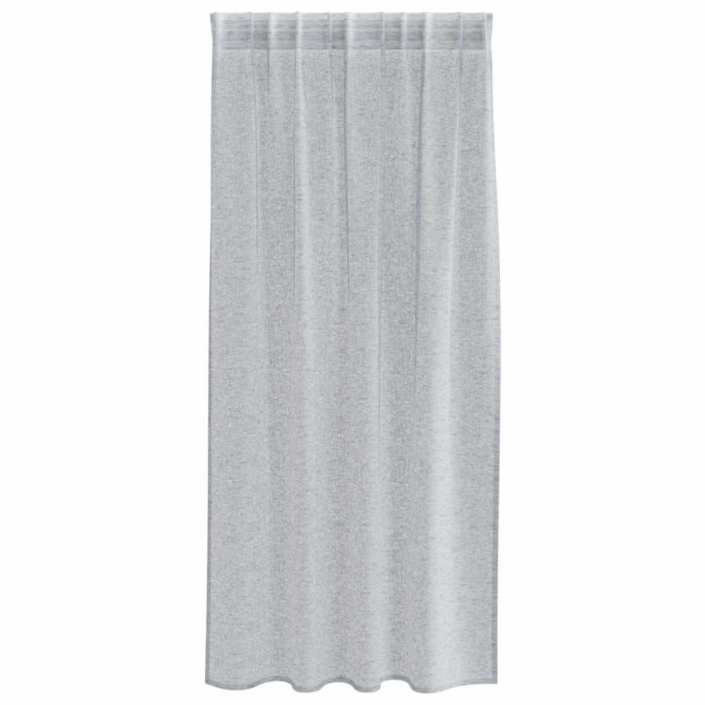 Voile Függöny 2 pcs Sötétszürke 175 x 140 cm Poliészter