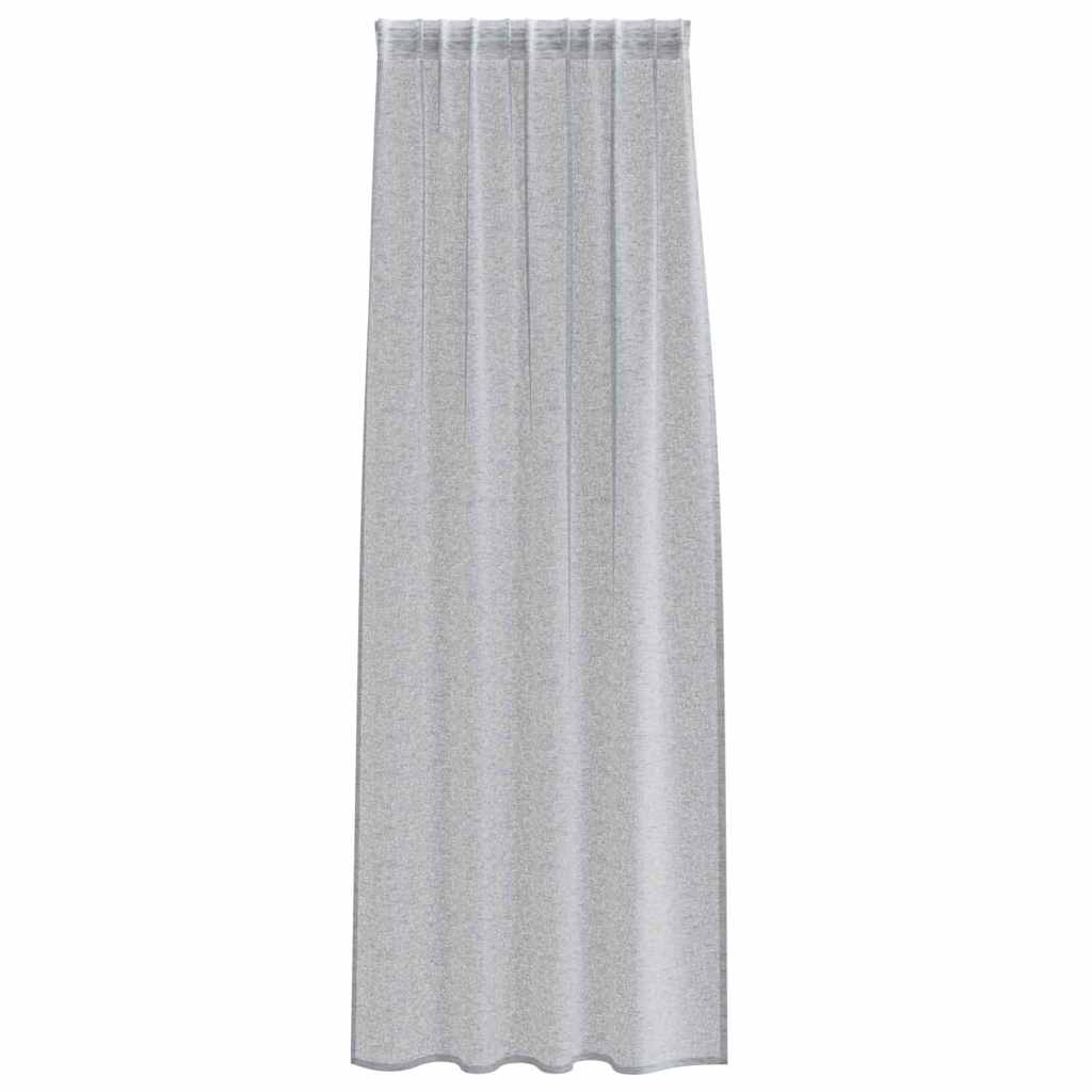 Voile Függöny 2 pcs Sötétszürke 245 x 140 cm Poliészter