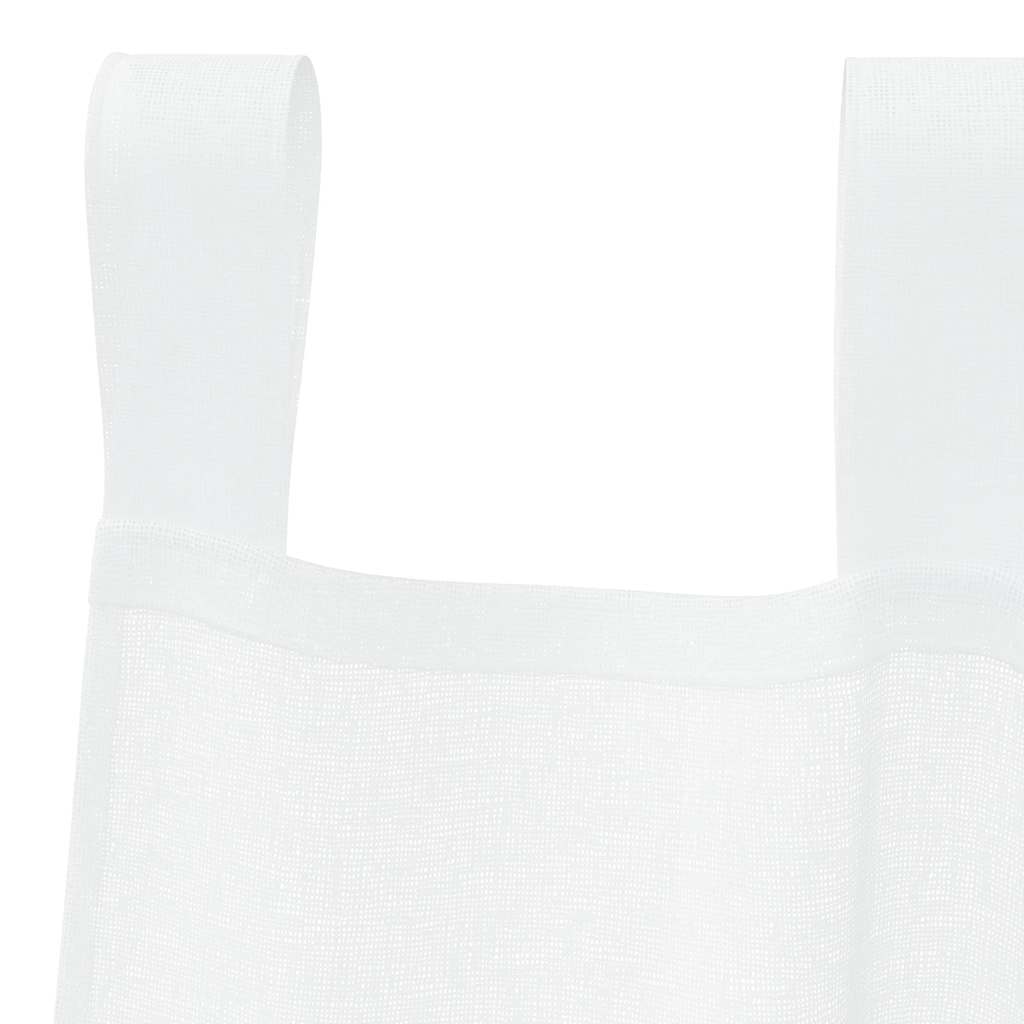 Voile Függöny függönyökkel 2 pcs Fehér 225 x 140 cm Poliészter