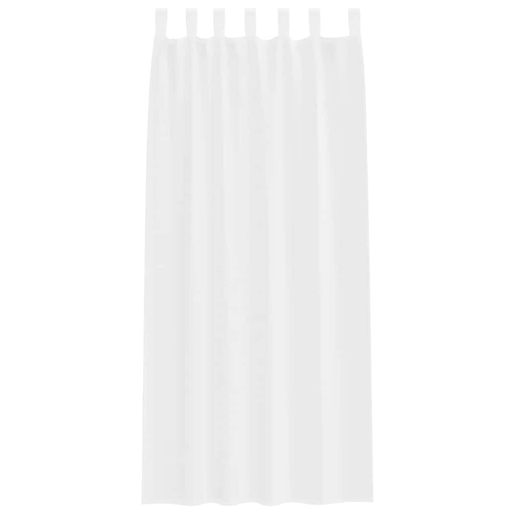 Voile Függöny függönyökkel 2 pcs Fehér 245 x 140 cm Poliészter