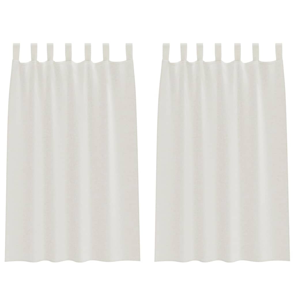 Voile Függöny függönyökkel 2 pcs Krém 175 x 140 cm Poliészter