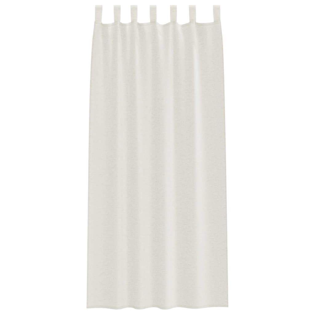 Voile Függöny függönyökkel 2 pcs Krém 225 x 140 cm Poliészter