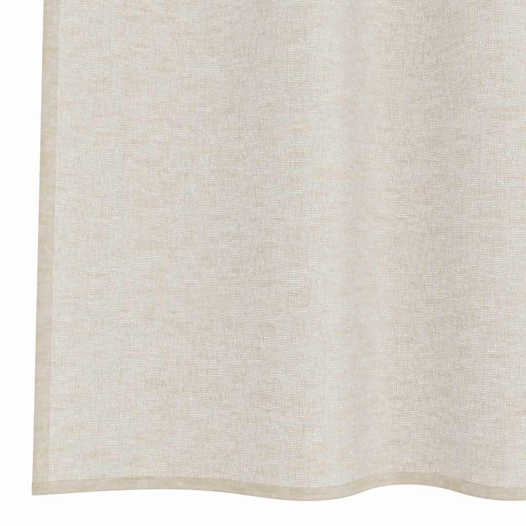 Voile Függöny 2 pcs Homokszín 260 x 140 cm Poliészter