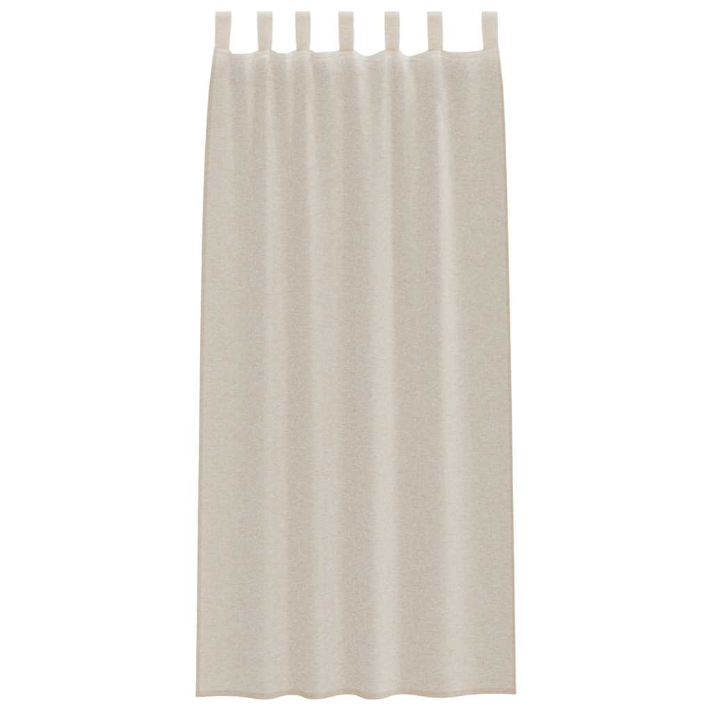 Voile Függöny 2 pcs Homokszín 260 x 140 cm Poliészter