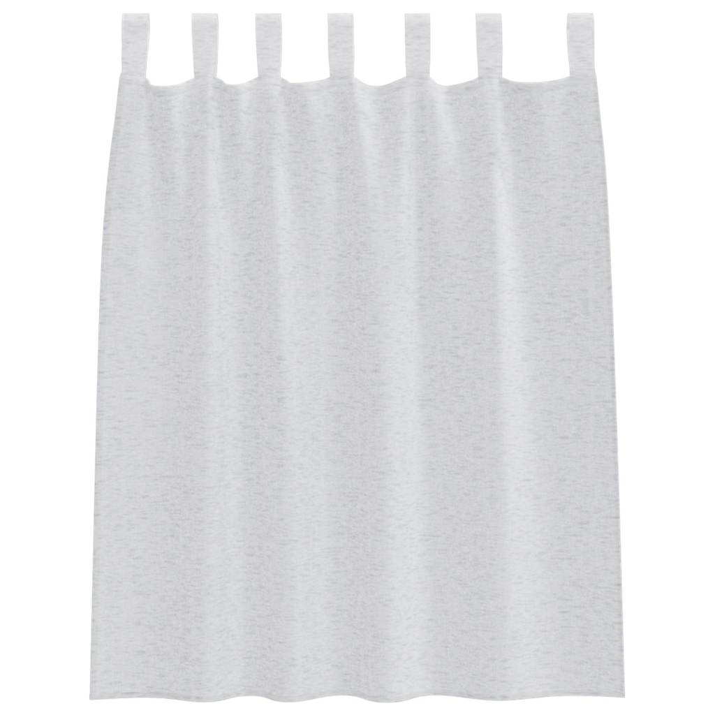 Voile Függöny 2 pcs Világosszürke 140 x 140 cm Poliészter