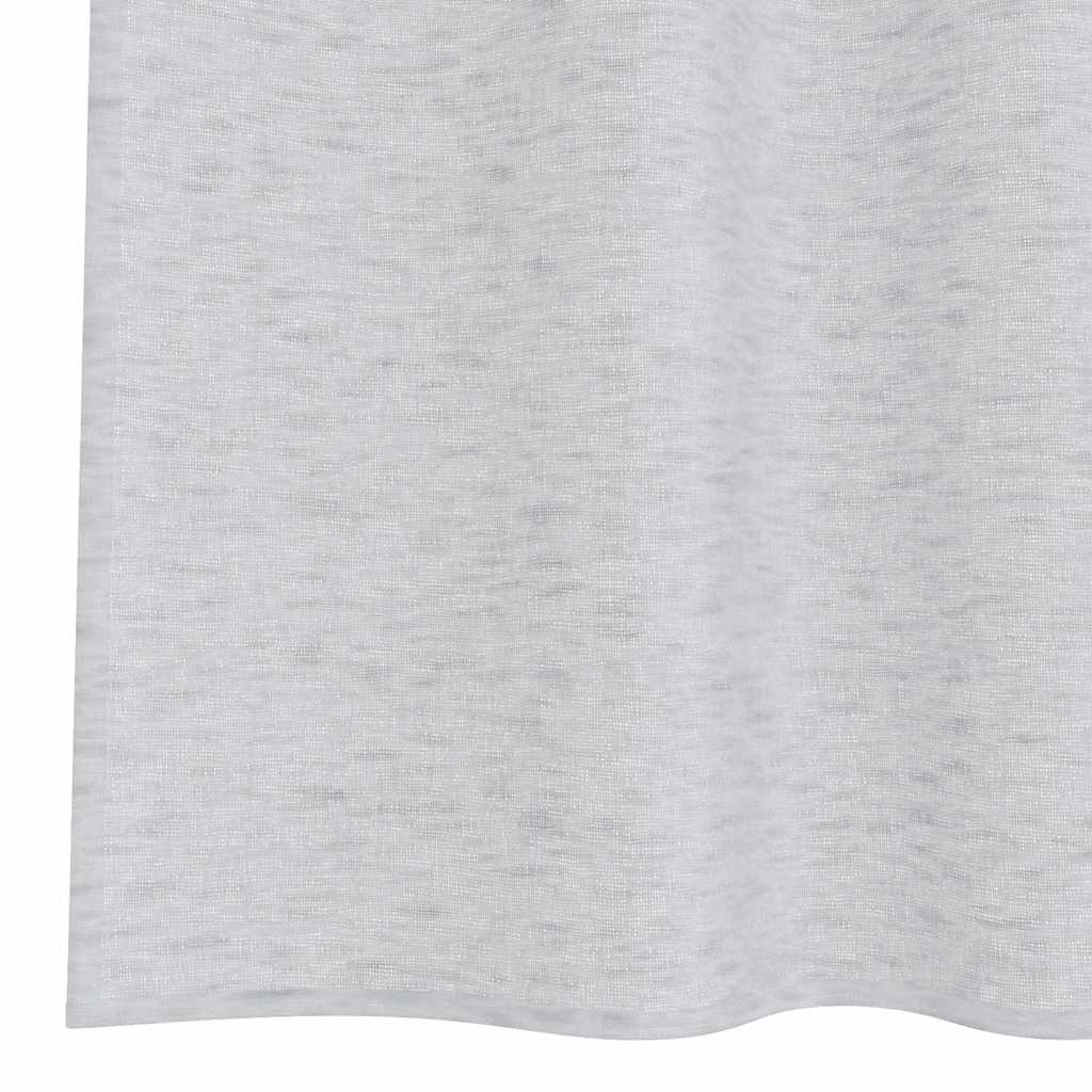 Voile Függöny 2 pcs Világosszürke 225 x 140 cm Poliészter