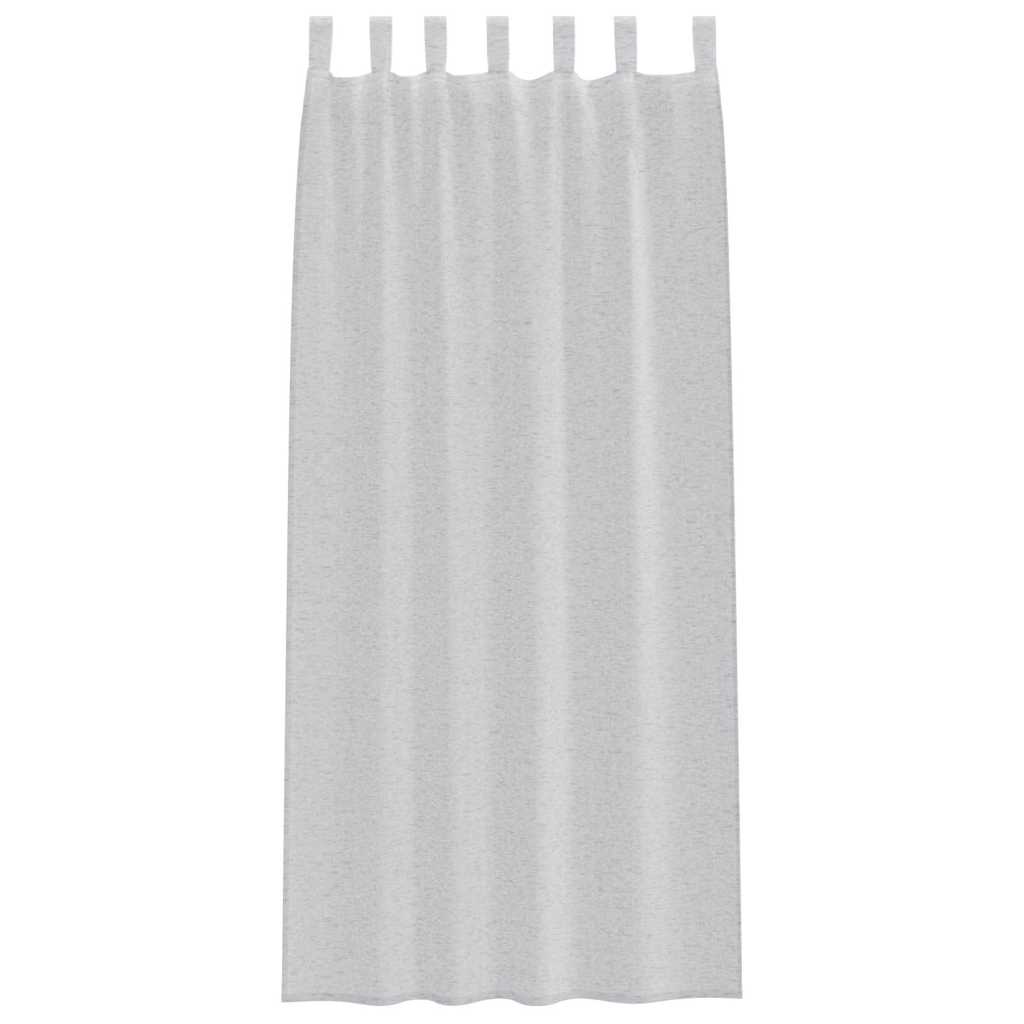 Voile Függöny 2 pcs Világosszürke 225 x 140 cm Poliészter