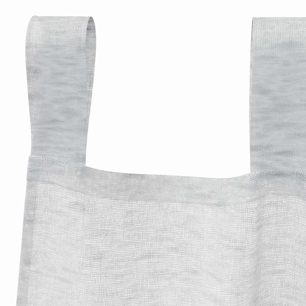 Voile Függöny 2 pcs Világosszürke 245 x 140 cm Poliészter