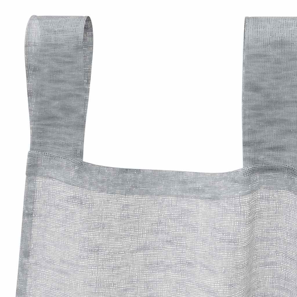 Voile Függöny 2 pcs Sötétszürke 260 x 140 cm Poliészter
