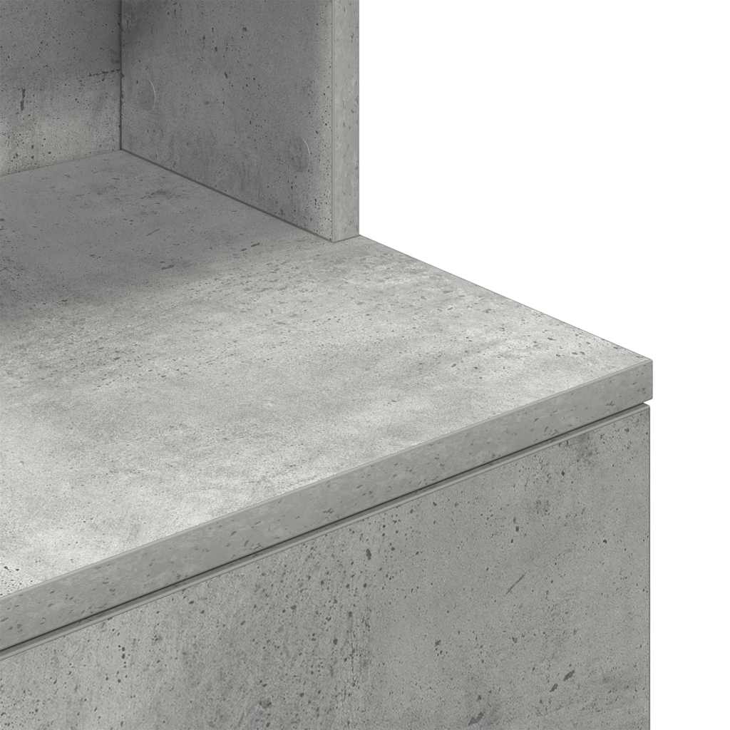 betonszürke szerelt fa éjjeliszekrény 39x35x125 cm