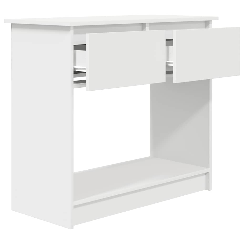 fehér konzolasztal fiókokkal 85,5x38,5x74,5 cm