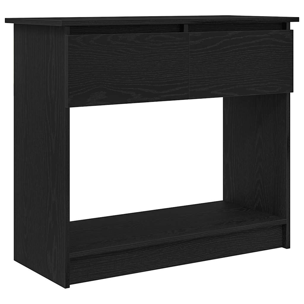 fekete konzolasztal fiókokkal 85,5x38,5x74,5 cm
