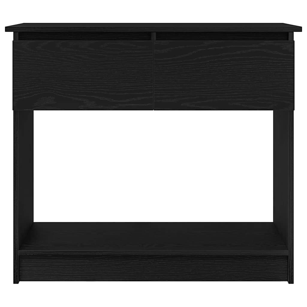 fekete konzolasztal fiókokkal 85,5x38,5x74,5 cm