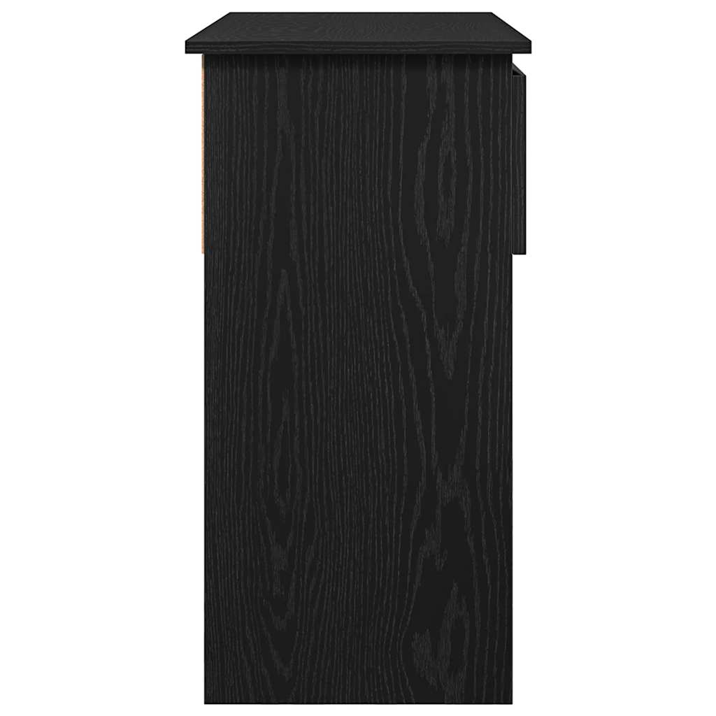 fekete konzolasztal fiókokkal 85,5x38,5x74,5 cm