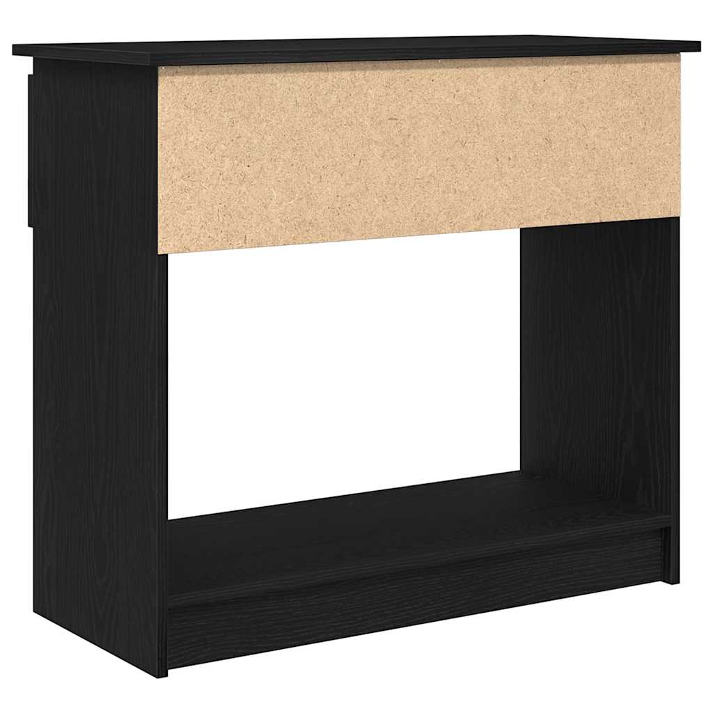 fekete konzolasztal fiókokkal 85,5x38,5x74,5 cm