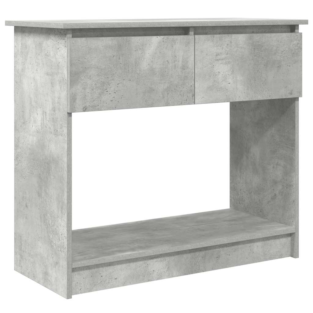 betonszürke konzolasztal fiókokkal 85,5x38,5x74,5 cm