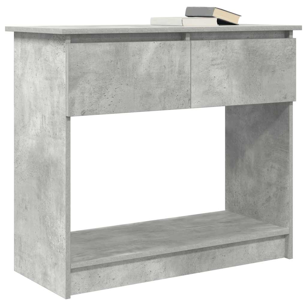 betonszürke konzolasztal fiókokkal 85,5x38,5x74,5 cm