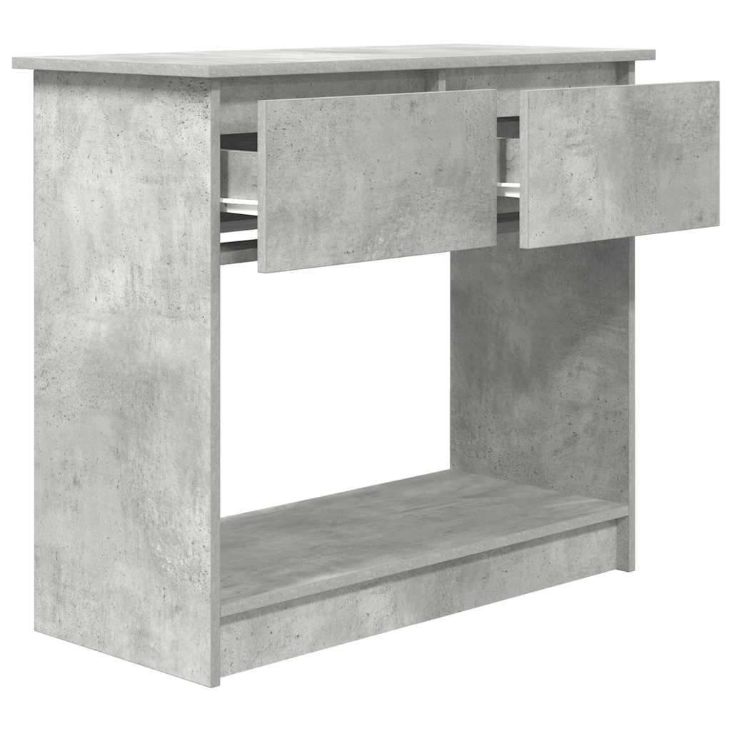 betonszürke konzolasztal fiókokkal 85,5x38,5x74,5 cm