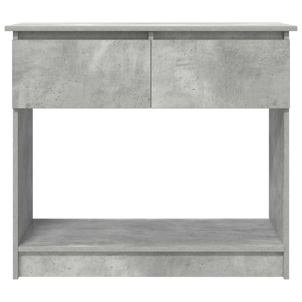 betonszürke konzolasztal fiókokkal 85,5x38,5x74,5 cm