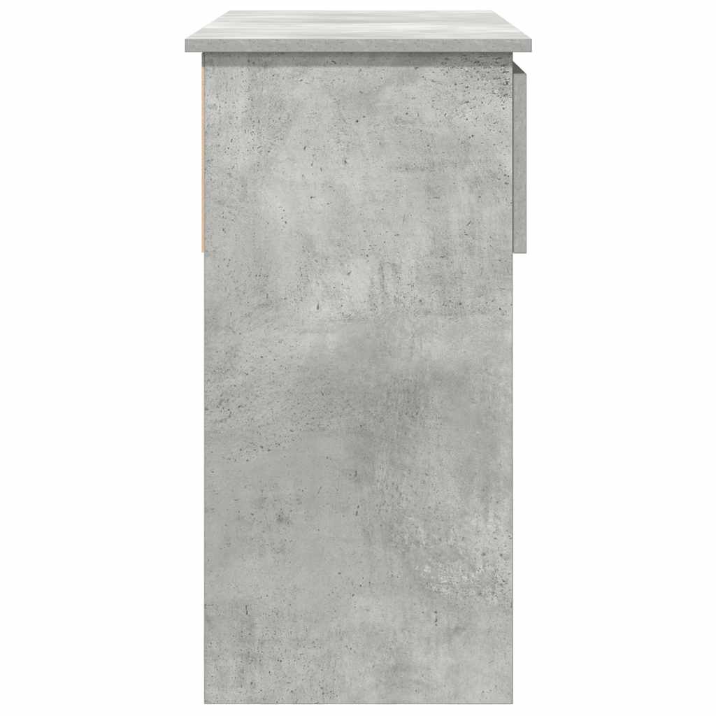 betonszürke konzolasztal fiókokkal 85,5x38,5x74,5 cm