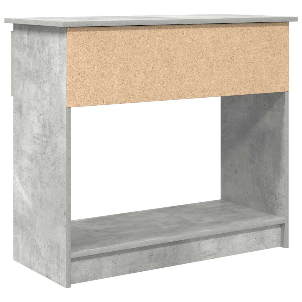 betonszürke konzolasztal fiókokkal 85,5x38,5x74,5 cm