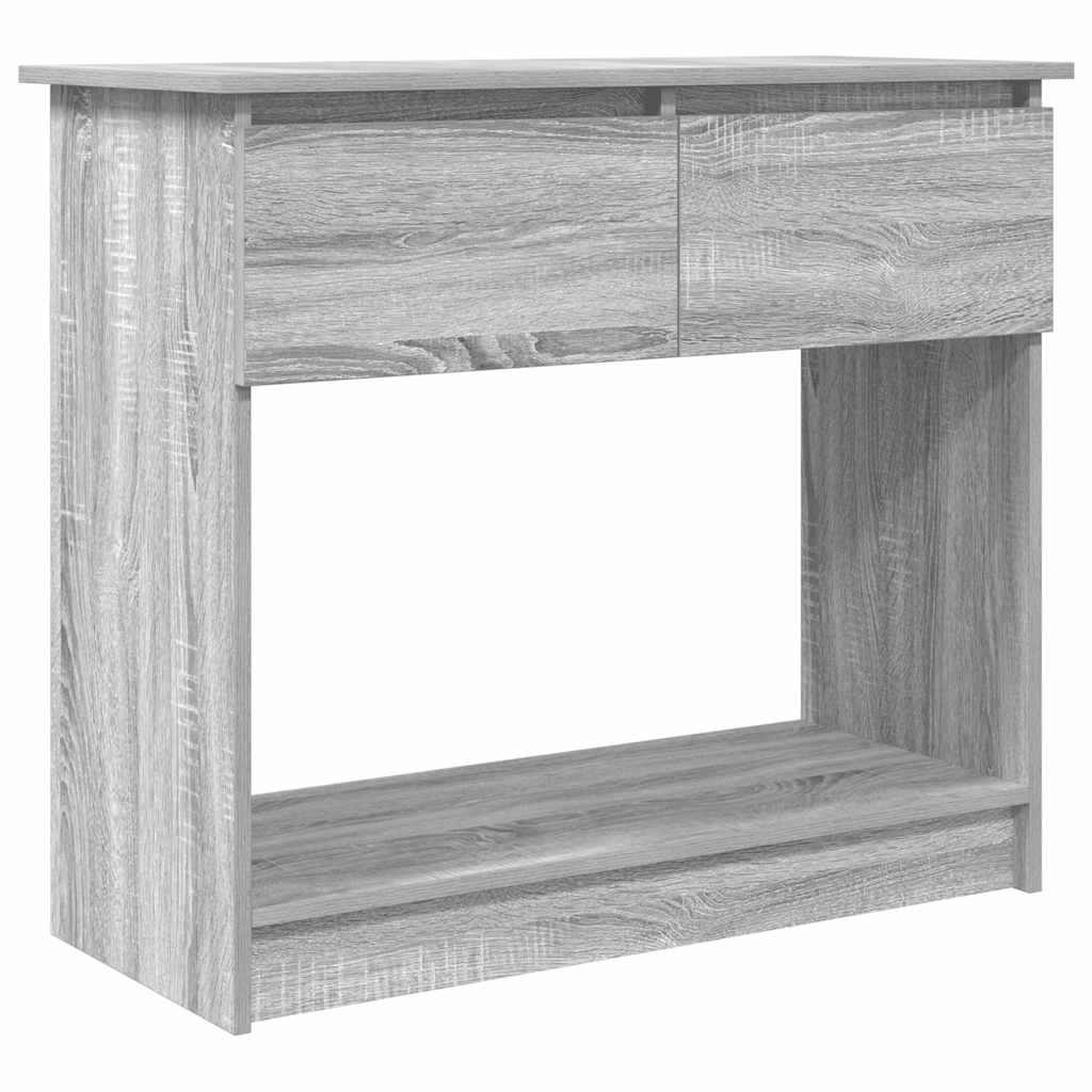 szürke sonoma színű konzolasztal fiókokkal 85,5x38,5x74,5 cm