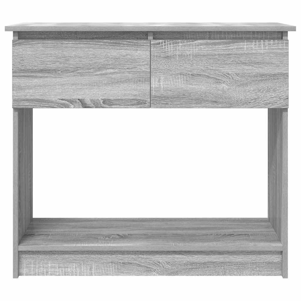 szürke sonoma színű konzolasztal fiókokkal 85,5x38,5x74,5 cm