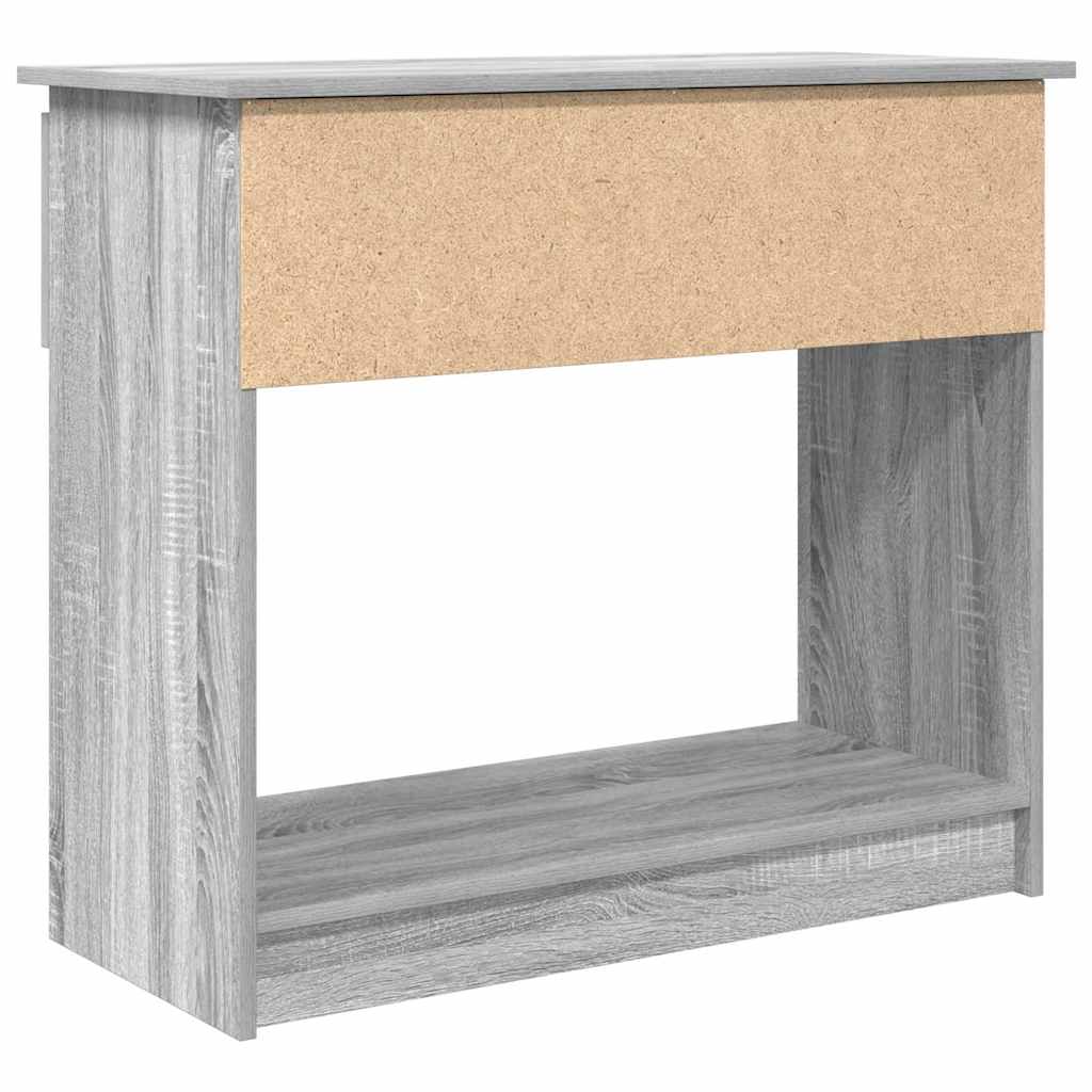 szürke sonoma színű konzolasztal fiókokkal 85,5x38,5x74,5 cm