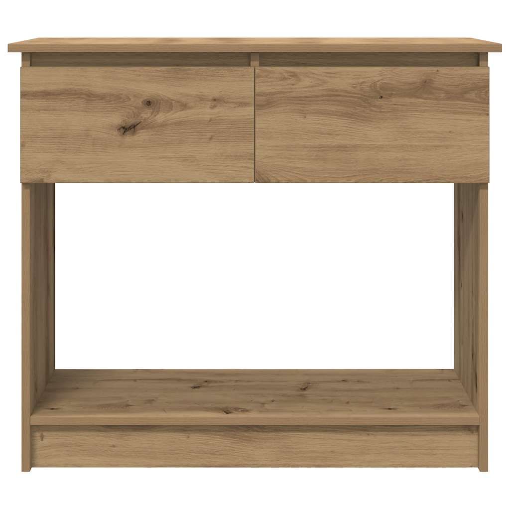 kézműves tölgy konzolasztal fiókokkal 85,5x38,5x74,5 cm