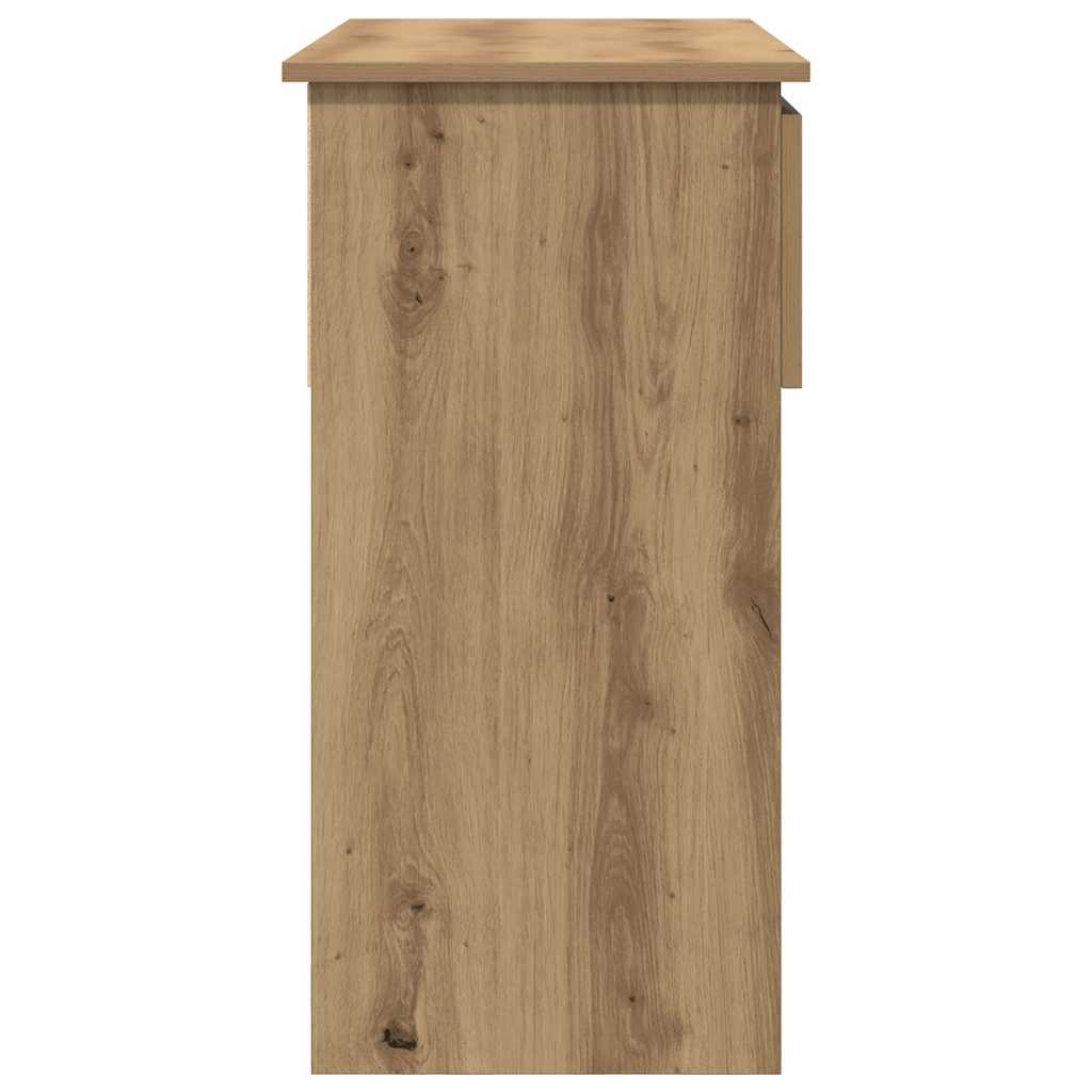 kézműves tölgy konzolasztal fiókokkal 85,5x38,5x74,5 cm
