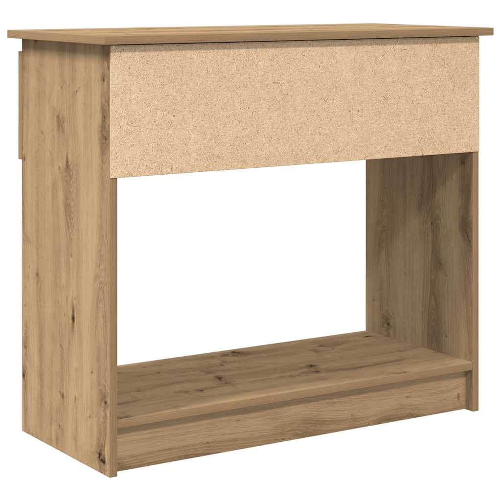 kézműves tölgy konzolasztal fiókokkal 85,5x38,5x74,5 cm