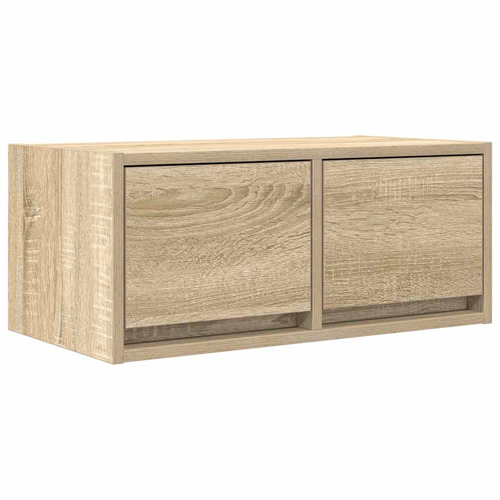 sonoma tölgy színű szerelt fa fali TV-szekrény 60x31x25,5 cm