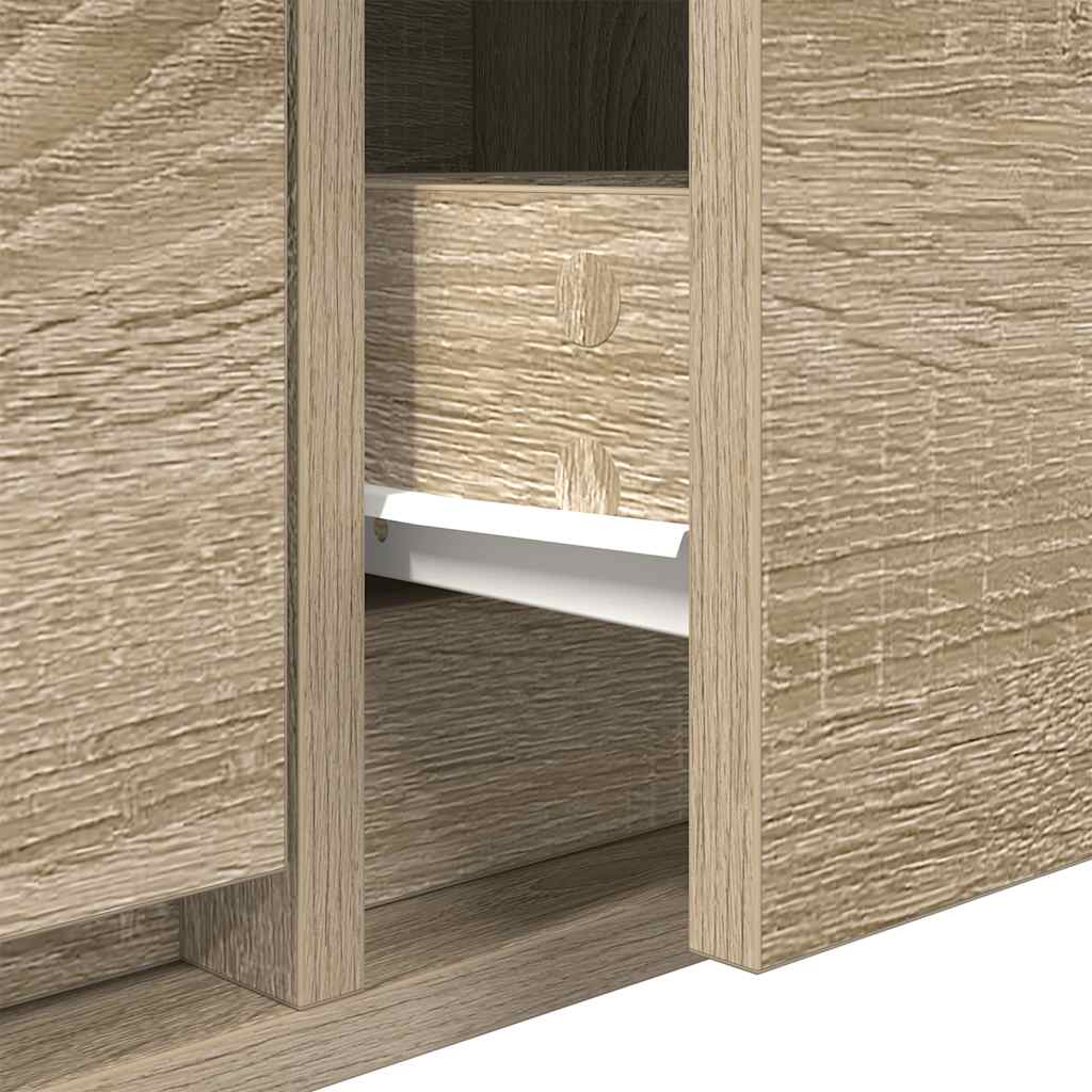 sonoma tölgy színű szerelt fa fali TV-szekrény 60x31x25,5 cm