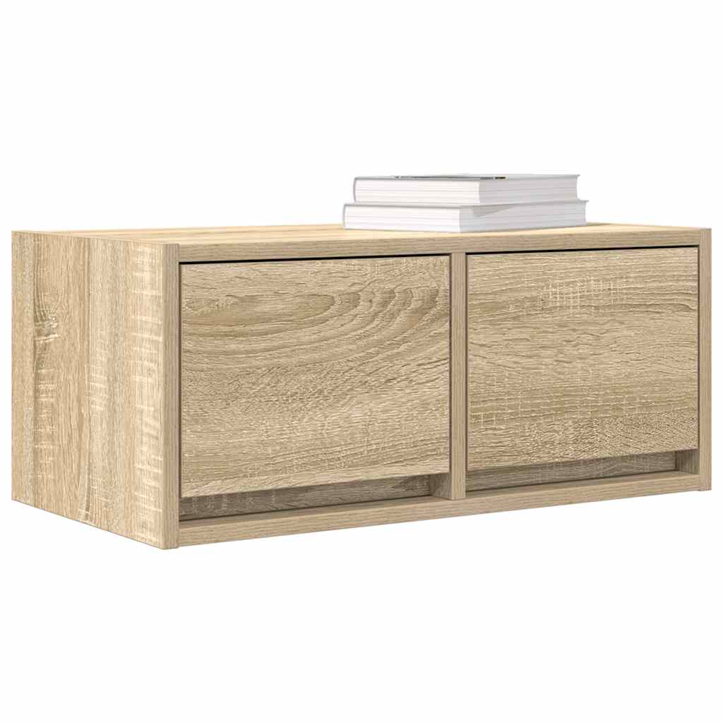sonoma tölgy színű szerelt fa fali TV-szekrény 60x31x25,5 cm