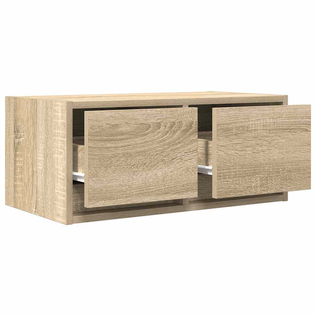 sonoma tölgy színű szerelt fa fali TV-szekrény 60x31x25,5 cm
