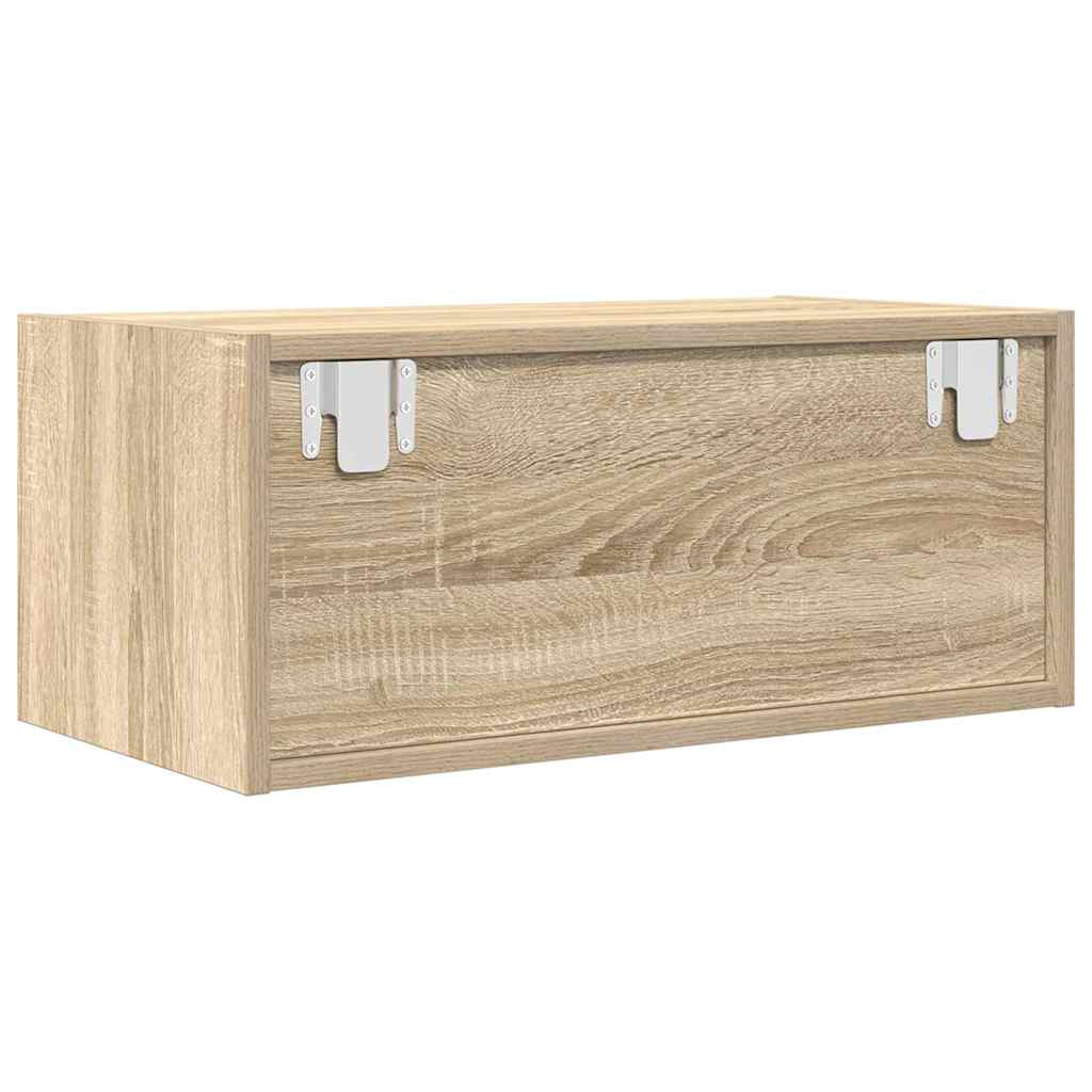 sonoma tölgy színű szerelt fa fali TV-szekrény 60x31x25,5 cm
